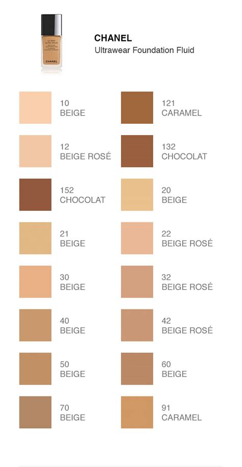 chanel foundation for wedding makeup|Chanel makeup color chart.